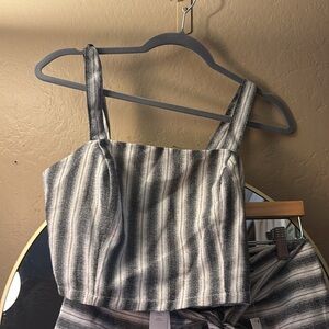 Aqua size XS crop top. Thin straps with zipper backing